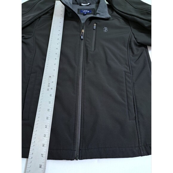 IZOD Men's Small Performance Soft Shell Full Zip Golf Jacket Coat Black - Picture 11 of 12